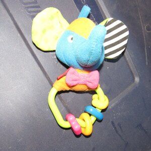 Baby Elephant Hanging Toy with spinning rings rattle